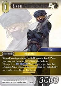 Ewen EX - Rebellion's Call - Final Fantasy TCG card