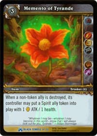 Memento of Tyrande - The Black Temple Treasure - WoW card