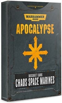 Warhammer 40K: Apocalypse Datasheet Cards - Chaos Space Marines - Warhammer Game Accessories - Warhammer Game Accessories card