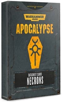 Warhammer 40K: Apocalypse Datasheet Cards - Necrons - Warhammer Game Accessories - Warhammer Game Accessories card