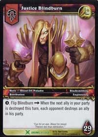 Justice Blindburn - Drums of War - WoW card