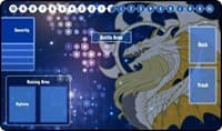 GamerMats Playmat - Digimon Compatible White Dragon (Premium with Zones White Stitched) - GamerMats Playmats - Playmats card