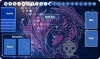 GamerMats Playmat - Digimon Compatible Black Dragon (Premium with Zones White Stitched) - GamerMats Playmats - Playmats card