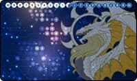 GamerMats Playmat - Digimon Compatible White Dragon (Premium Black Stitched) - GamerMats Playmats - Playmats card