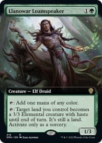 Llanowar Loamspeaker (Extended Art) - Dominaria United - Magic: The Gathering card
