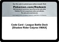 Code Card - League Battle Deck [Shadow Rider Calyrex VMAX] - Miscellaneous Cards & Products - Pokemon card
