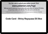 Code Card - Shiny Rayquaza EX Box - XY - Ancient Origins - Pokemon card