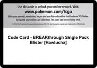 Code Card - BREAKthrough Single Pack Blister [Hawlucha] - XY - BREAKthrough - Pokemon card