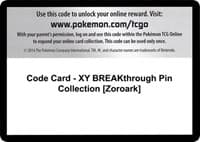 Code Card - XY BREAKthrough Pin Collection [Zoroark] - XY - BREAKthrough - Pokemon card