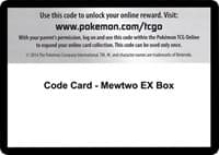 Code Card - Mewtwo EX Box - XY - Evolutions - Pokemon card