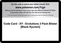Code Card - XY - Evolutions 3 Pack Blister [Black Kyurem] - XY - Evolutions - Pokemon card