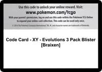 Code Card - XY - Evolutions 3 Pack Blister [Braixen] - XY - Evolutions - Pokemon card