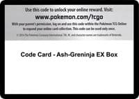 Code Card - Ash-Greninja EX Box - XY - Fates Collide - Pokemon card