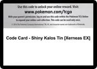 Code Card - Shiny Kalos Tin [Xerneas EX] - XY - Fates Collide - Pokemon card