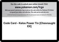 Code Card - Kalos Power Tin [Chesnaught EX] - XY - Flashfire - Pokemon card