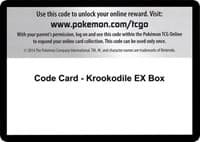 Code Card - Krookodile EX Box - XY - Flashfire - Pokemon card