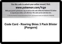 Code Card - Roaring Skies 3 Pack Blister [Pangoro] - XY - Roaring Skies - Pokemon card