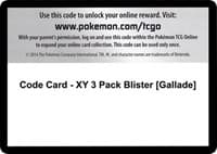Code Card - XY 3 Pack Blister [Gallade] - XY Base Set - Pokemon card