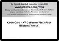 Code Card - XY Collector Pin 3 Pack Blisters [Yveltal] - XY Base Set - Pokemon card