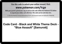 Code Card - Black and White Theme Deck - "Blue Assault" [Samurott] - Black and White - Pokemon card