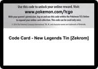 Code Card - New Legends Tin [Zekrom] - Black and White - Pokemon card