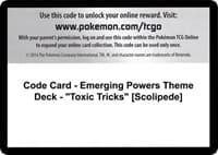 Code Card - Emerging Powers Theme Deck - "Toxic Tricks" [Scolipede] - Emerging Powers - Pokemon card