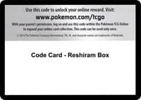 Code Card - Reshiram Box - Emerging Powers - Pokemon card