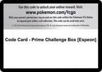 Code Card - Prime Challenge Box [Espeon] - Noble Victories - Pokemon card