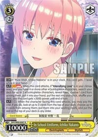 In School Uniform, Ichika Nakano - The Quintessential Quintuplets 2 - Weiss Schwarz card