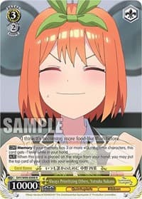 Always Prioritizing Others, Yotsuba Nakano - The Quintessential Quintuplets 2 - Weiss Schwarz card