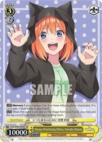 Always Prioritizing Others, Yotsuba Nakano (SR) - The Quintessential Quintuplets 2 - Weiss Schwarz card
