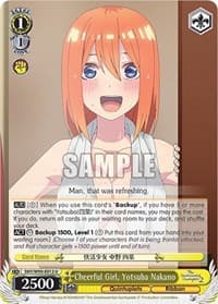 Cheerful Girl, Yotsuba Nakano - The Quintessential Quintuplets 2 - Weiss Schwarz card