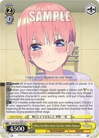 What An Elder Sister Can Do, Ichika Nakano - The Quintessential Quintuplets 2 - Weiss Schwarz card