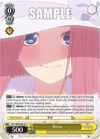 Rena - The Quintessential Quintuplets 2 - Weiss Schwarz card