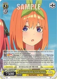 Irreplaceable Bond, Yotsuba Nakano - The Quintessential Quintuplets 2 - Weiss Schwarz card