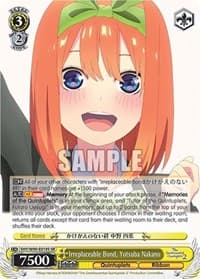 Irreplaceable Bond, Yotsuba Nakano (SR) - The Quintessential Quintuplets 2 - Weiss Schwarz card