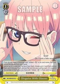Disguise With Glasses - The Quintessential Quintuplets 2 - Weiss Schwarz card