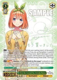 What She Yearned For, Yotsuba Nakano (SSP) - The Quintessential Quintuplets 2 - Weiss Schwarz card