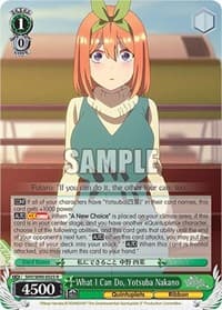 What I Can Do, Yotsuba Nakano - The Quintessential Quintuplets 2 - Weiss Schwarz card