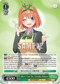 What I Can Do, Yotsuba Nakano (SR) - The Quintessential Quintuplets 2 - Weiss Schwarz card