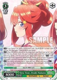 New Year, Itsuki Nakano (SR) - The Quintessential Quintuplets 2 - Weiss Schwarz card