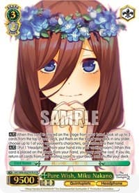 Pure Wish, Miku Nakano (HYR) - The Quintessential Quintuplets 2 - Weiss Schwarz card