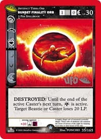 Sunset Finality Orb - UFO: First Edition Spoiler Pack - MetaZoo card