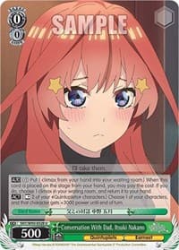 Conversation With Dad, Itsuki Nakano - The Quintessential Quintuplets 2 - Weiss Schwarz card