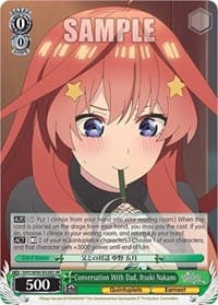 Conversation With Dad, Itsuki Nakano (SR) - The Quintessential Quintuplets 2 - Weiss Schwarz card