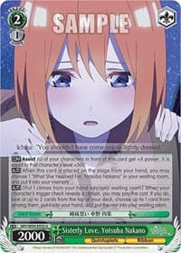 Sisterly Love, Yotsuba Nakano - The Quintessential Quintuplets 2 - Weiss Schwarz card