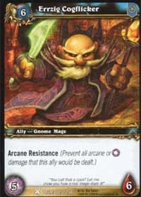 Errzig Cogflicker - Drums of War - WoW card