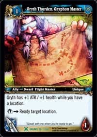 Gryth Thurden, Gryphon Master - Drums of War - WoW card