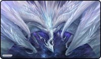 GamerMats Playmat - White Crystal Dragon (Premium White Stitched) - GamerMats Playmats - Playmats card