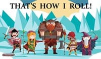 GamerMats Playmat - That's How I Roll! (Premium White Stitched) - GamerMats Playmats - Playmats card